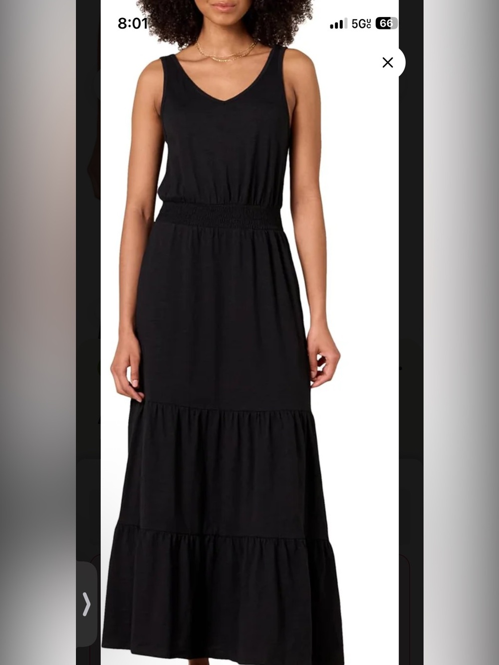 Amazon Essentials Sleeveless Maxi Dress with Smocked Waist